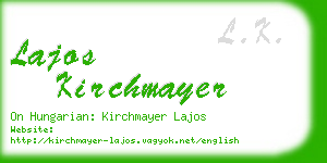 lajos kirchmayer business card